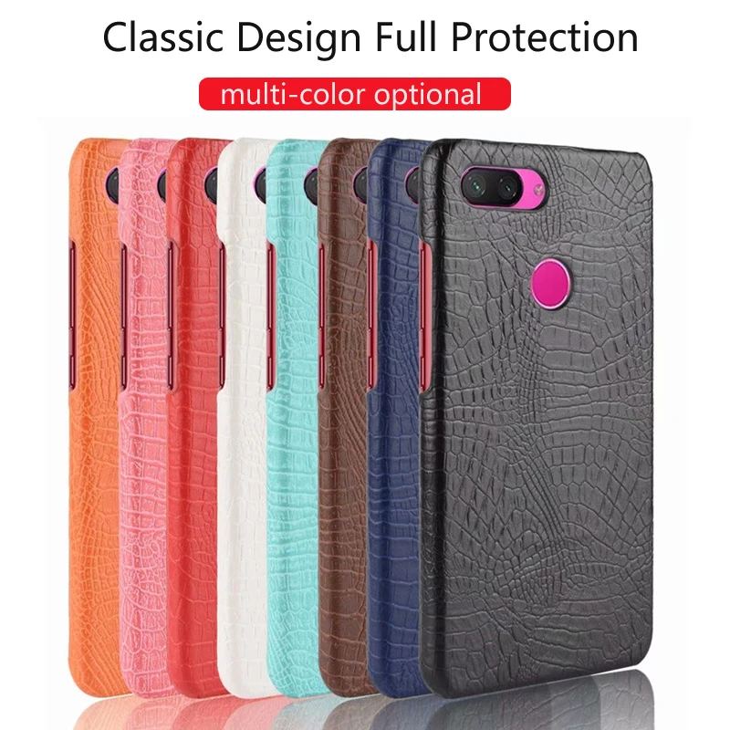 Для Coque чехол на Xiaomi mi 8 Lite s Xio задняя жесткая кожа пластик черный роскошный Ksio Xao