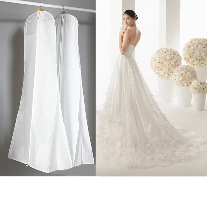3 Sizes Wedding Dress Bags Clothes Cover Dust Cover Garment Bags Bridal Gown Bag For Mermaid