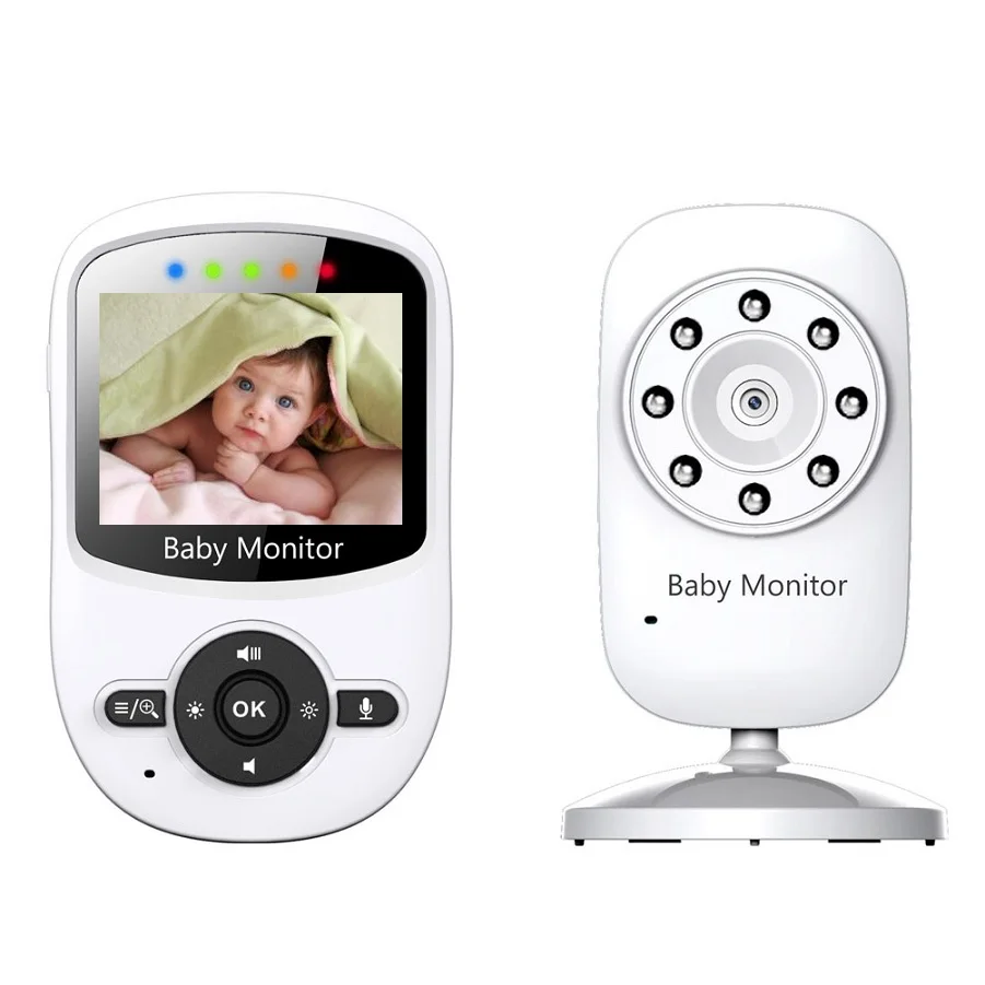 

babykam babyphone camera monitor video nanny 2.4'' LCD IR Night Vision Video Intercoms 4 Lullabies Temperature Monitor 2X Zoom