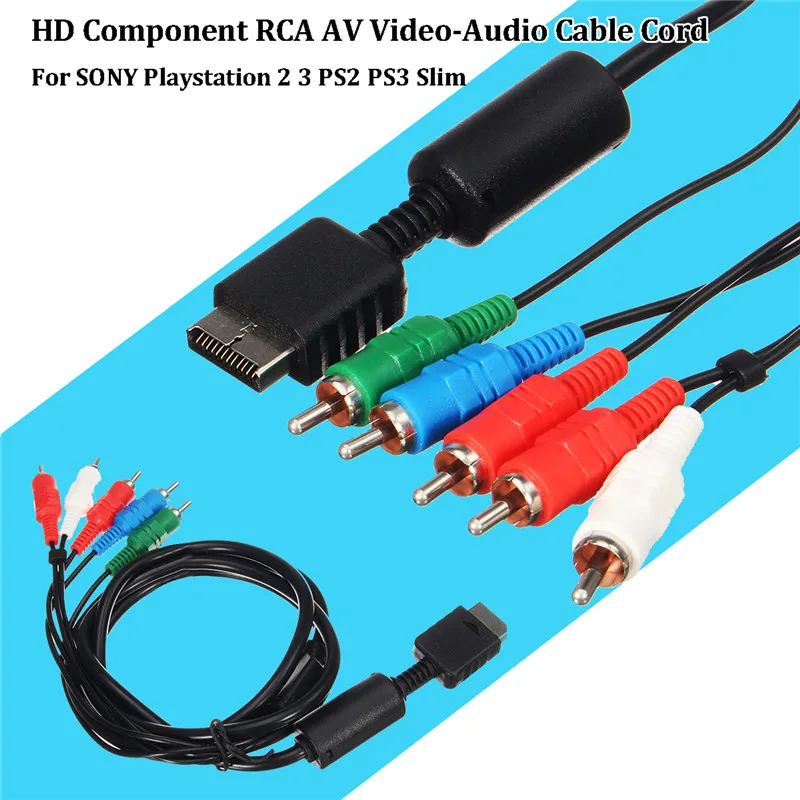 RCA AV Video Audio HD Component Cable Cord For SONY For PS2 for PS3 Slim Game Accessories Gaming