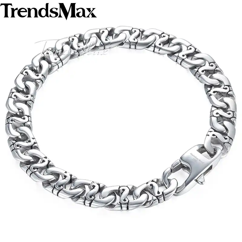 MEN/'S CLASSIC LINK CHAIN STAINLESS STEEL 316L BRACELET 01