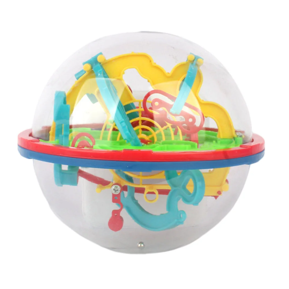 100 Steps 3D Magic Intellect Maze Ball Track Puzzle Toy Game Children