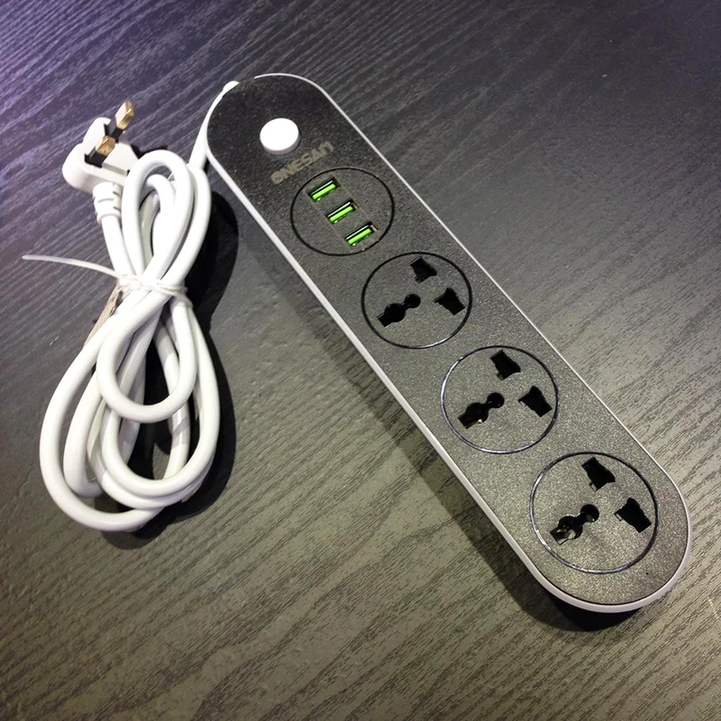 

Universal socket Smart Extension Power Strip multi eu uk plug electric adapter enchufe 3 usb 3 sockets Switch Home Office Desk