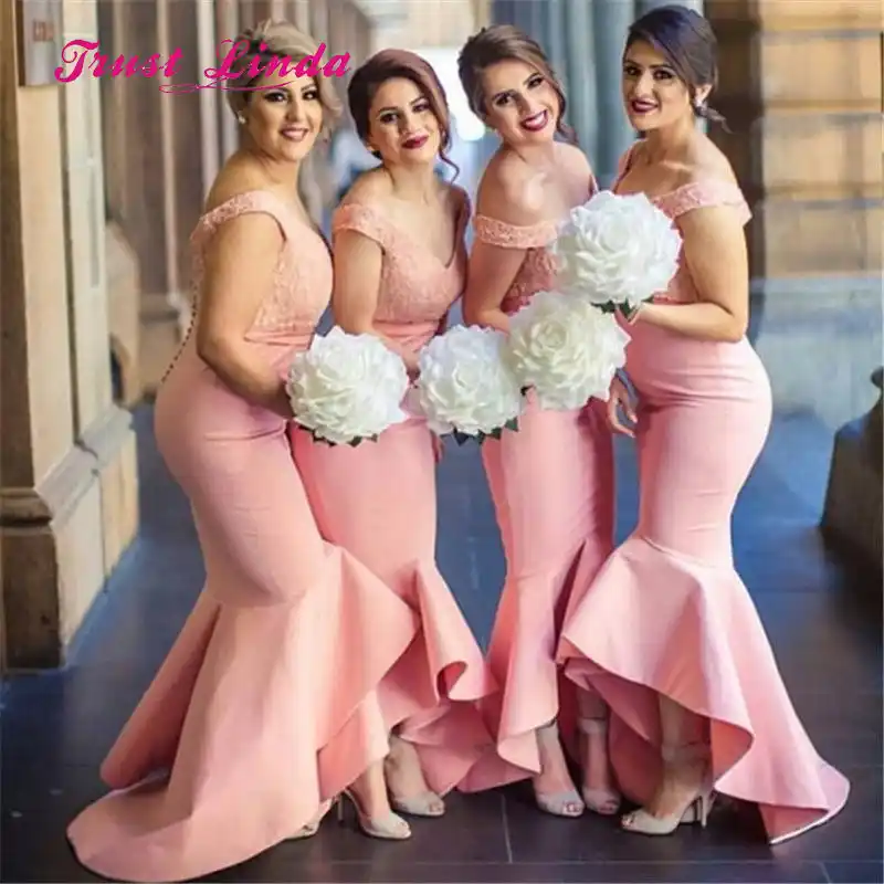 peach junior bridesmaid dresses