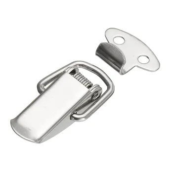 

Wooden Box Toolbox Stainless Steel Clasp LED Lamp Box Door Buckle Spring Lock For Door Windows Boxs Hasps Hardware