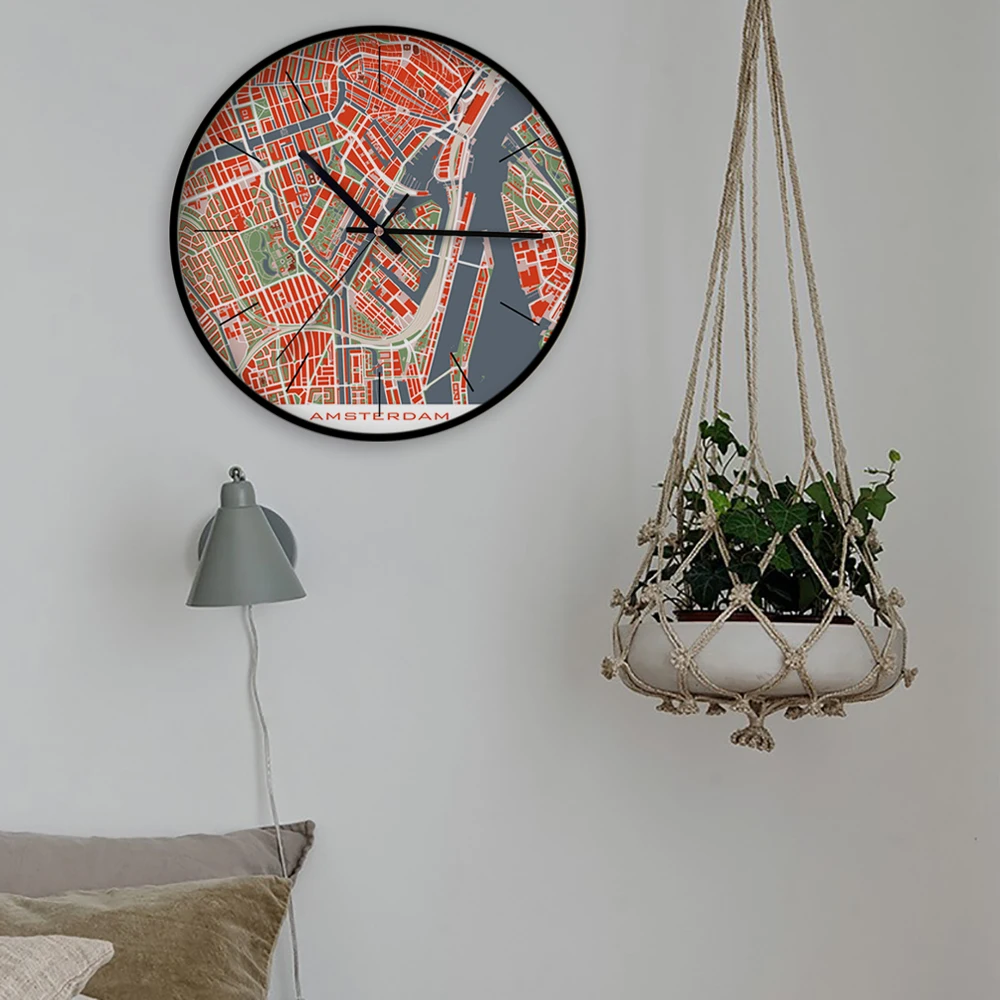 

Silent Large 12 inch Modern Personalized Customization Creative Quartz Metal High Quality Wall Clock Multi Pattern for Home