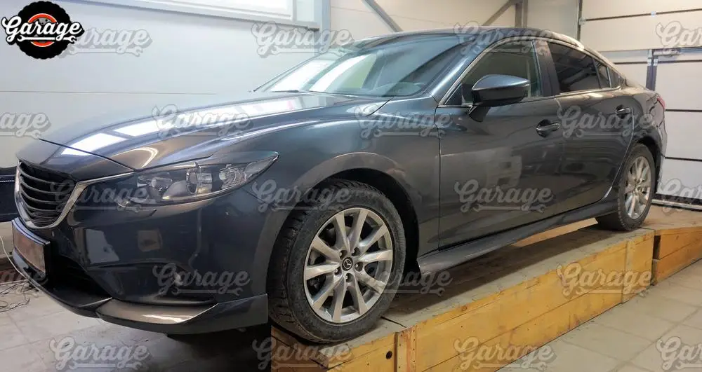 Боковые юбки чехол для Mazda 6 2012- дверных порогов ABS пластиковые накладки обвес автомобиля Тюнинг Стайлинг внешний вид 1 комплект/2 шт