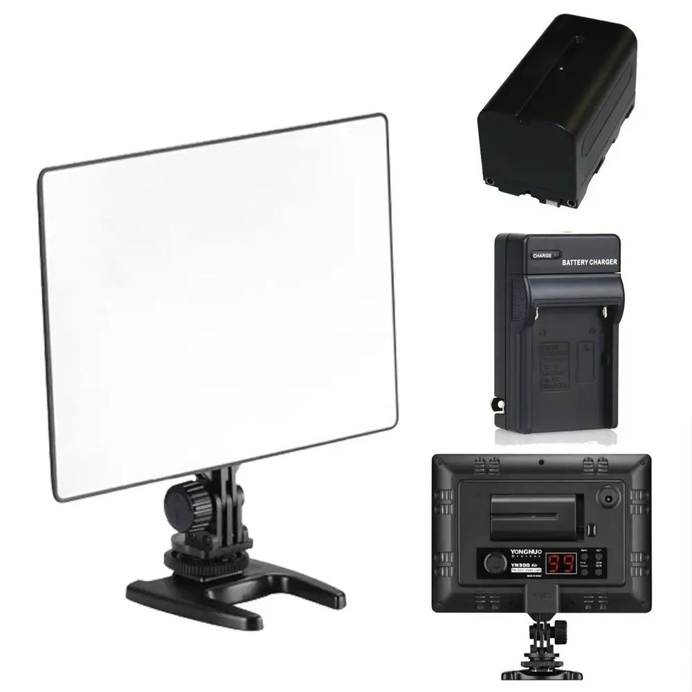 YONGNUO YN300 air YN-300 yn 300 AIR Pro светодиодная видеокамера для Canon Nikon + NP-F550 батарея зарядное