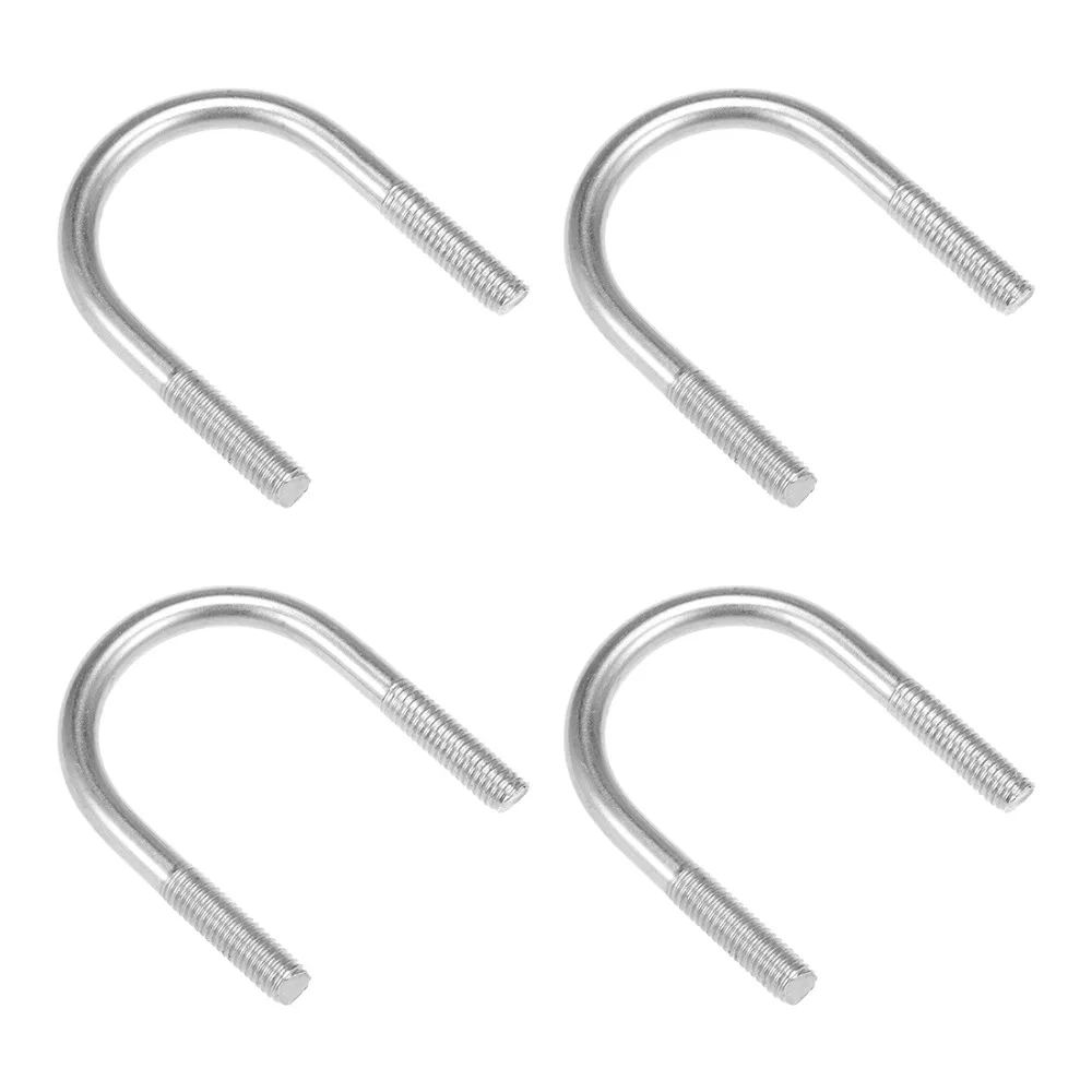 

UXCELL 4pcs M8 304 Stainless Steel U-Bolt Fastener For 42mm Pipe Diameter To Attaching Pipe Or Steel Round Bar To A Round Wood