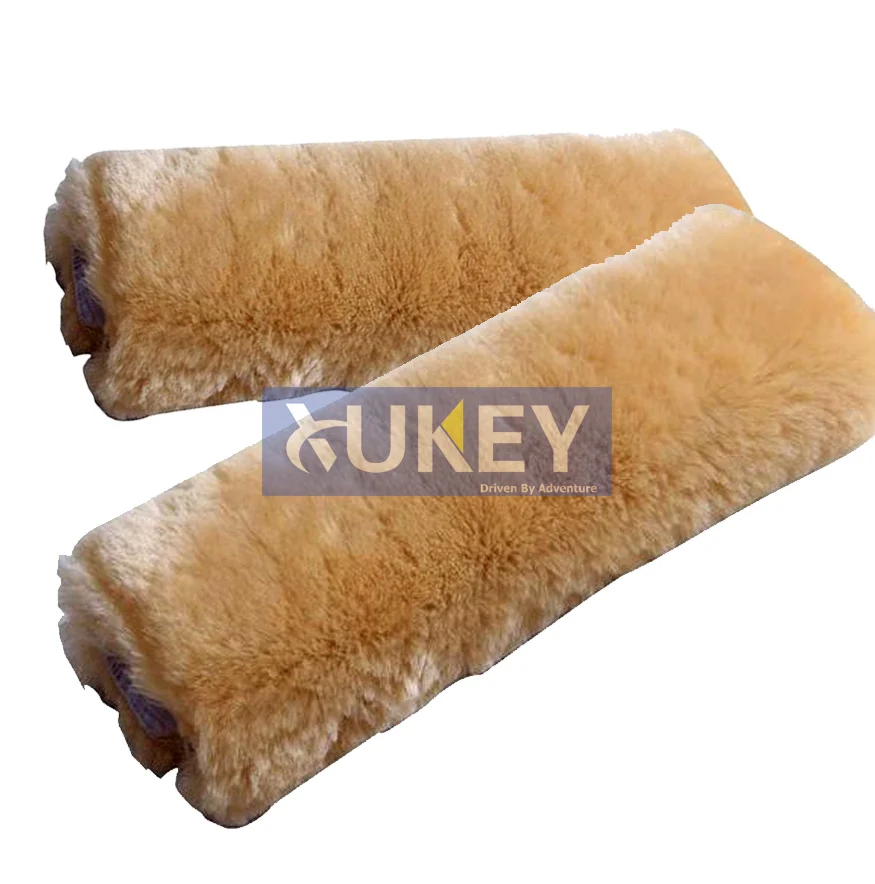 XUKEY Faux Sheepskin Wool Fur Auto Car Seat Belt Shoulder Pads Cover Winter Fluffy Harness Seatbelt Seat Covers Car Styling Pink