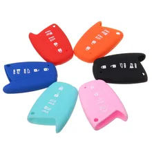 4 Buttons Silicone Car Key Case Cover FOB For Hyundai Santa Fe IX45 Genesis Equus