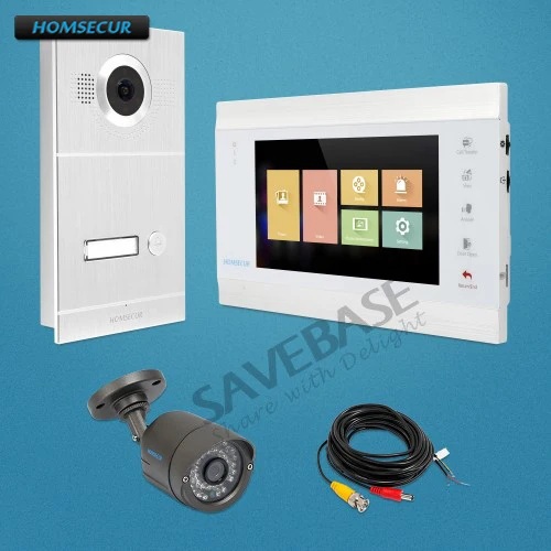 

HOMSECUR 7" Video Door Entry Phone Call System with Intra-monitor Audio Intercom