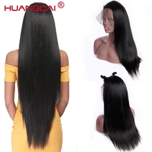 360 Lace Frontal Wig Pre Plucked With Baby Hair 150% Brazilian Straight Full End Lace Front Human Hair Wigs For Woman Remy Wig