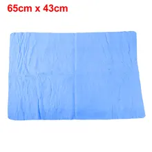 Uxcell 65 см х 43 см синий Стекло Чистый Cham синтетическая замша вода поглощает Полотенца для автомобиля