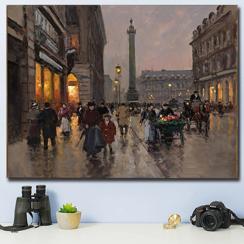 

Edouard Leon Cortes Gloomy Poster Joseph Jansen Paintings On Canvas Modern Art Decorative Wall Pictures Landscap Home Decoration