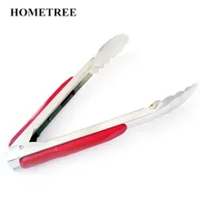 HOMETREE 1 шт. из нержавеющей стали пищевые щипцы для барбекю Кухонные для приготовления пищи сервировочная посуда tong против пригорания зажим для хлеба кондитерский зажим H289