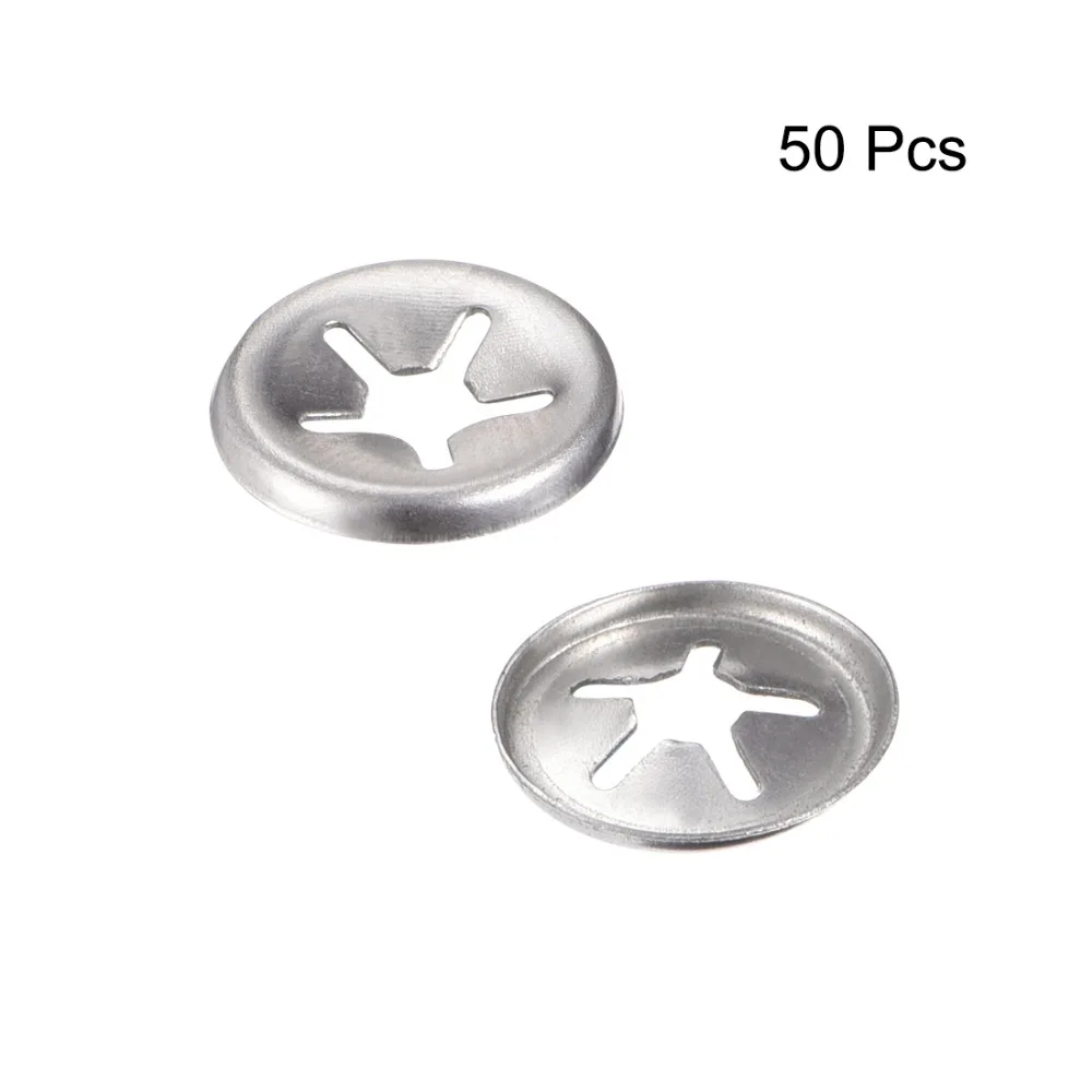 

UXCELL 50Pcs M5 Internal Tooth Starlock Washers 4.6mm I.D. 12mm O.D. Stainless Steel For Bearings Machinery Hardware Gaskets