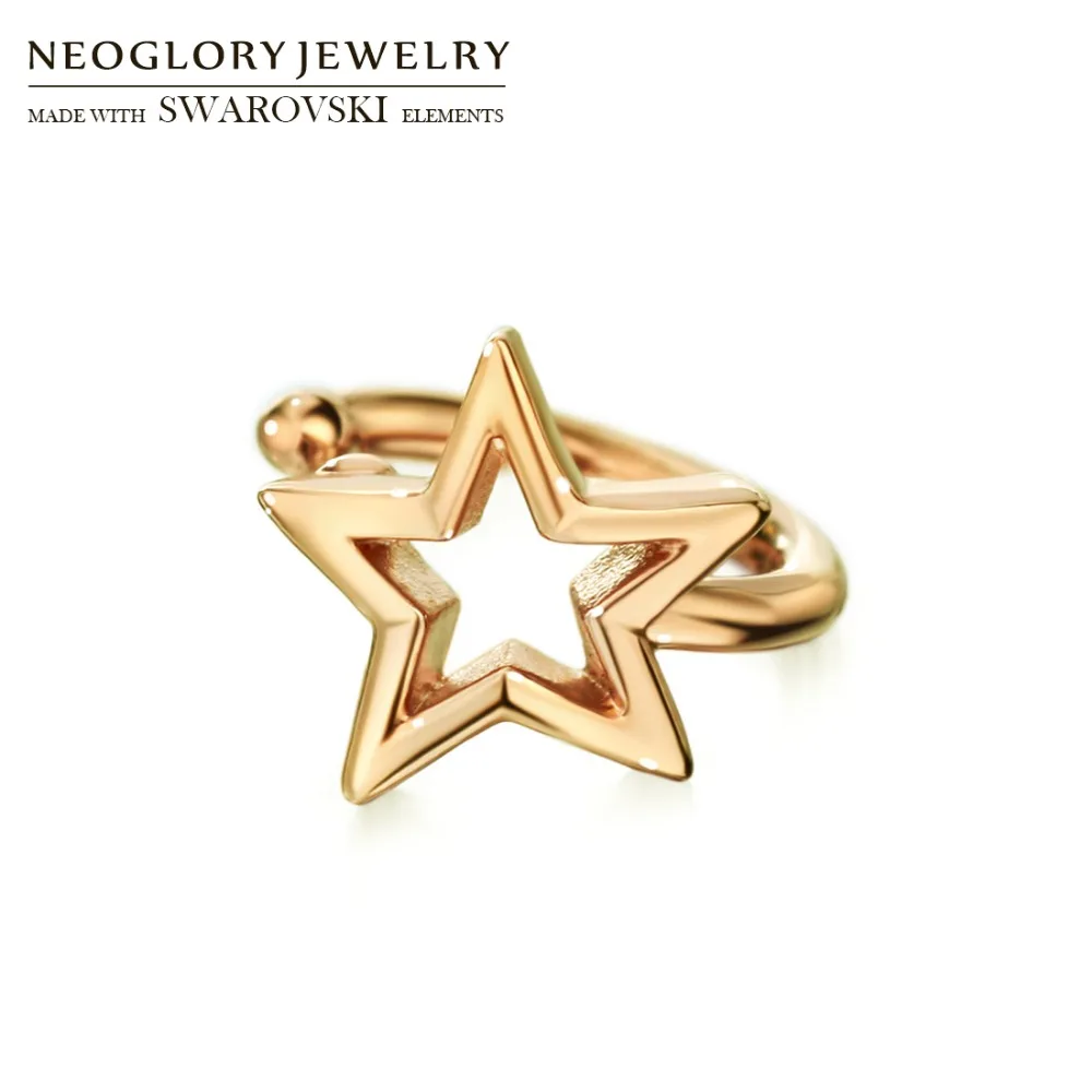 

Neoglory Metal Cuff Clip Earrings Gold Color Cute Star For Lady Trendy Jewelry 2020 Holiday Elegant Gift Love