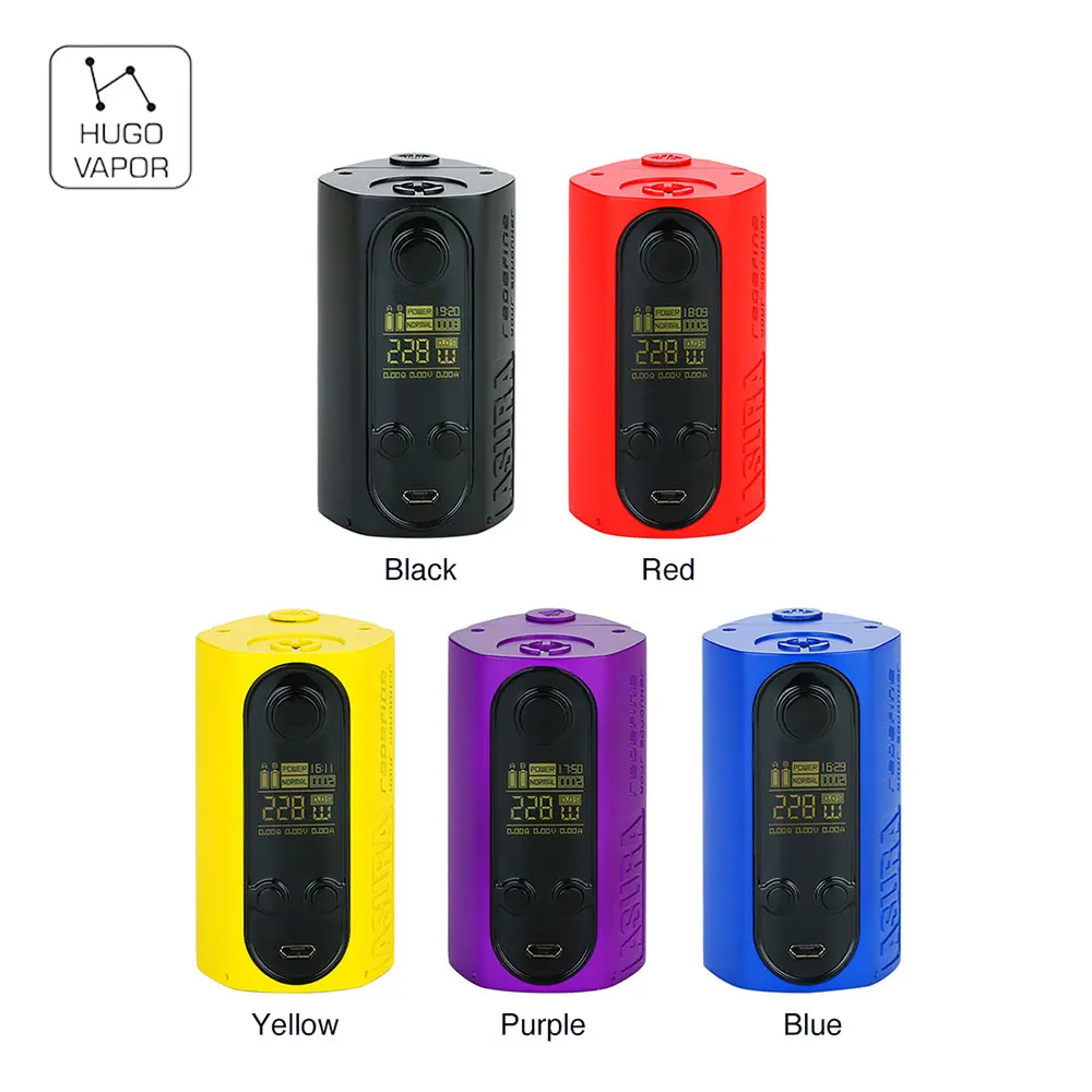 

Origina 228W Huge Power Hugo Vapor Asura 2 In 1 TC Box & Squonk MOD with 0.96-inch OLED Display & Detachable Squonk System Mod