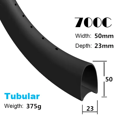 

23mm width 50mm height offset clincher 700c road carbon rims with 3k/ud matte 45mm 38mm 60mm Depth 700c Road Bike Carbon Rims