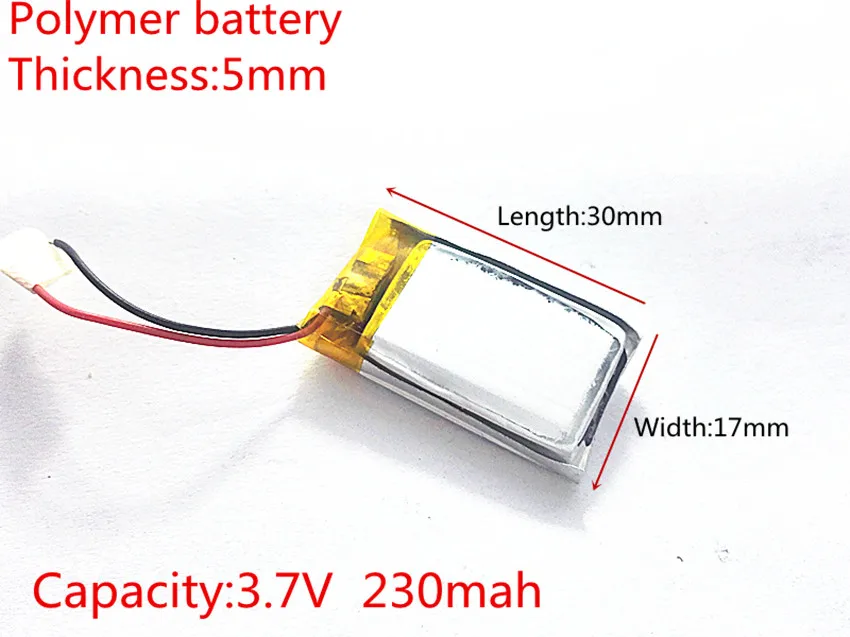 3,7 v 230 мА/ч, 501730 литиево-полимерный lipo Перезаряжаемые литий ионный Батарея набор «сделай сам» для Mp3 MP4 MP5 gps наушники гарнитура игрушки