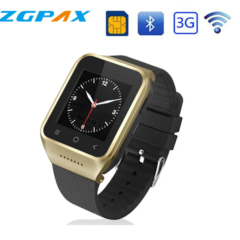 

ZGPAX S8 Smart Watch men android 5.1 Mtk6580 Dual Core Smart Electronics watch Phone with 2.0 Camera Gps Wifi Pk QW09 GT88 KW18