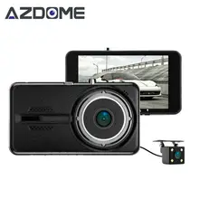 Azdome Y900 Двойной объектив Видеорегистраторы для автомобилей регистраторы NTK96658 видео Регистраторы 4.0 дюймов IPS Full HD 1080 P 30fps H.264 G- Датчик двух камер H30