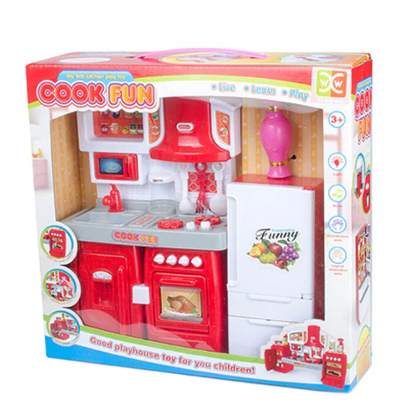 

Multifunctional Children Play Toy Girl Baby Toy Large Kitchen Cooking Simulation Table Model Utensils Toys