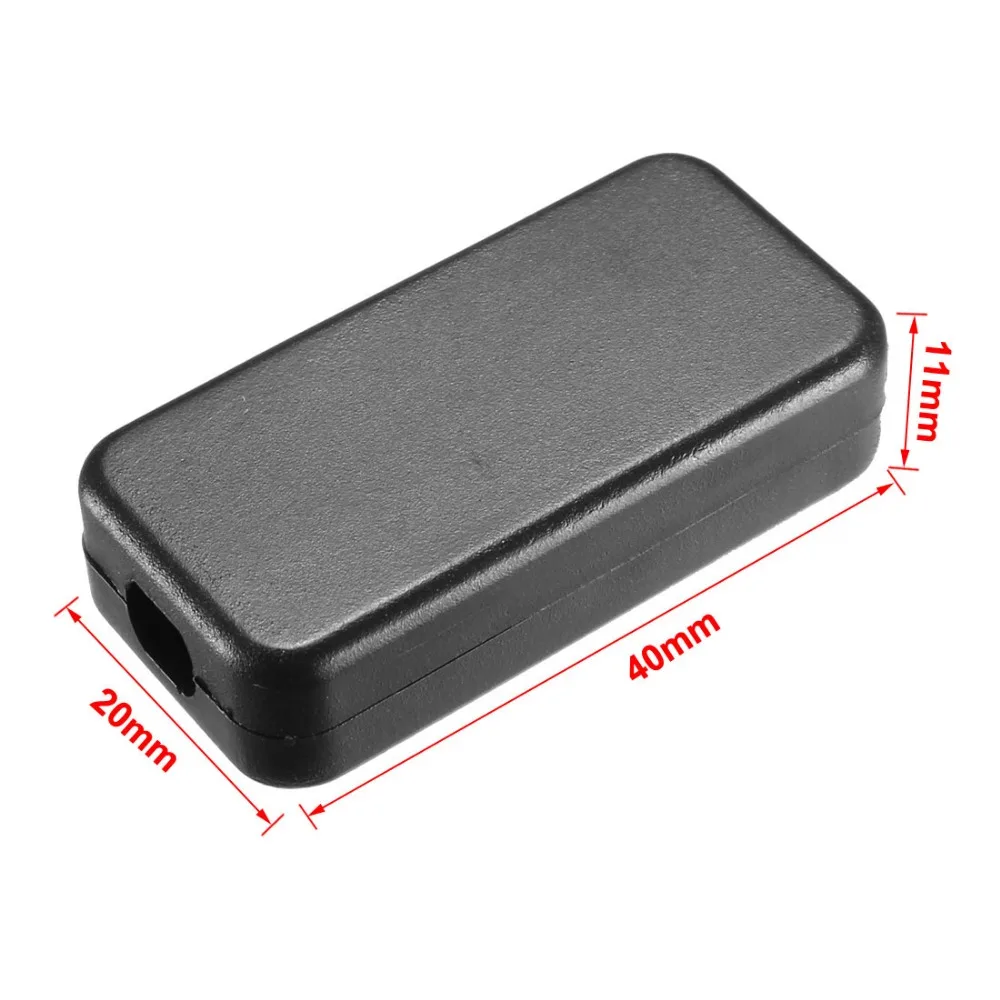 Uxcell черный цвет электронный пластик DIY ABS распределительная коробка корпус Чехол 40x20x11 мм/1,57x0,79x0,43 дюйма 1 шт