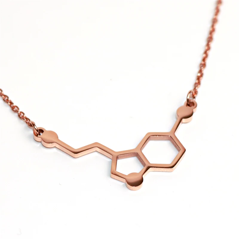 Молекулярный серотонин дофамин Ацетилхолин кулон ожерелье для мужчин и женщин биологический символ уникальная научная бижутерия подарок VN052