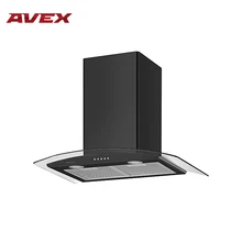 Кухонная вытяжка(воздухоочиститель) AVEX GS 6062 B, черный окрашенный металл с темным стеклом, мощность 160 Вт, LED 2х1,5 Вт, 3 скорости, 600 куб.м/час