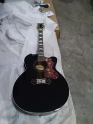 Chibson free shipping 8sounds music 43 inches jumbo acoustic guitar 2018 new customize cutway black acoustic guitar Chibson free shipping 8sounds music 43 inches jumbo acoustic guitar 2018 new customize cutway black acoustic guitar