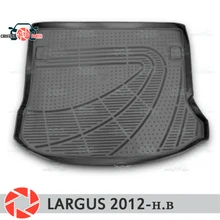 Для Lada Largus 2012- коврик для багажника, напольные коврики, Нескользящие полиуретановые грязезащитные внутренние багажники, автомобильный Стайлинг