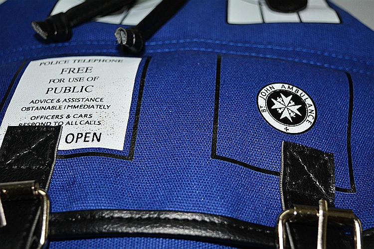 Дизайн Доктор Кто рюкзак ТАРДИС женский ранец для девочек рюкзак полицейский ящик сумка Дамский двойной ремень рюкзак