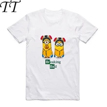 Новое поступление, забавные дизайнерские женские и мужские футболки с миньонами, одежда для фитнеса, хип-хоп мужские футболки