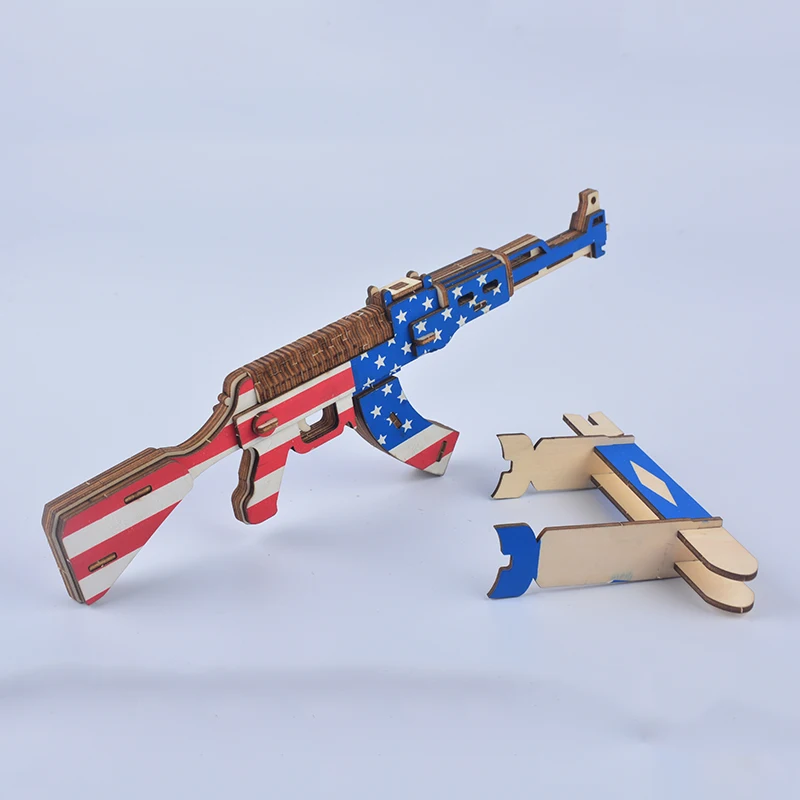 AK47 submachine gun деревянный набор моделей diy Детская игрушка n scale пистолет для взрослых