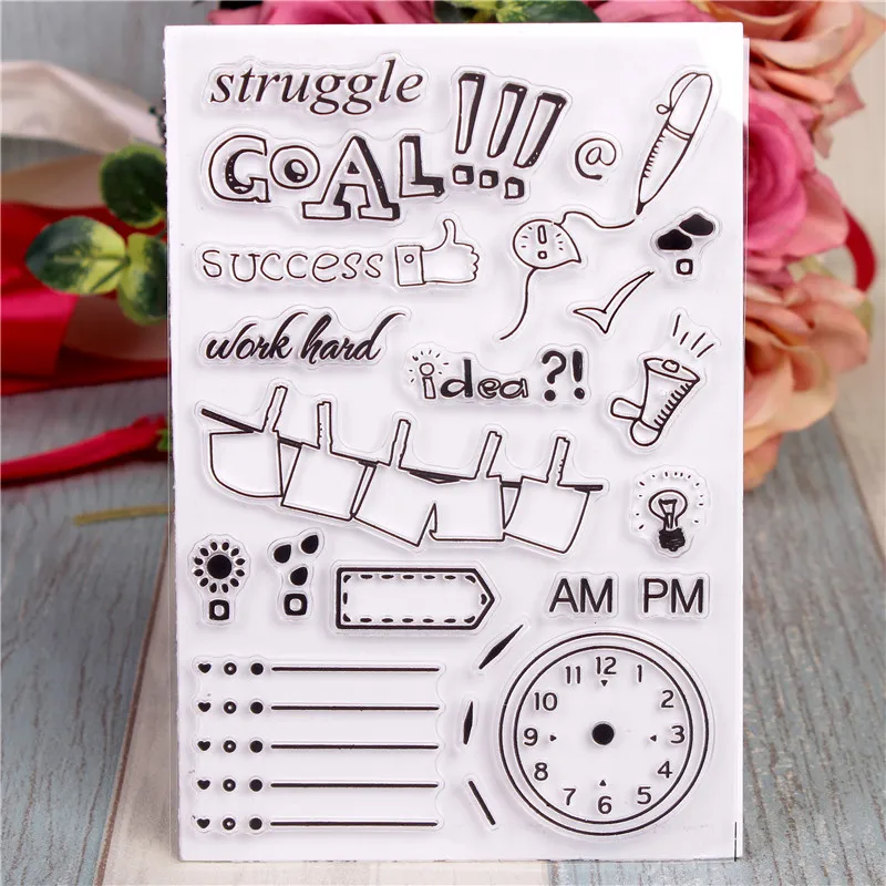 Rubber Silicone Clear Stamps for Scrapbooking Tampons Transparents Seal Background Stamp Card