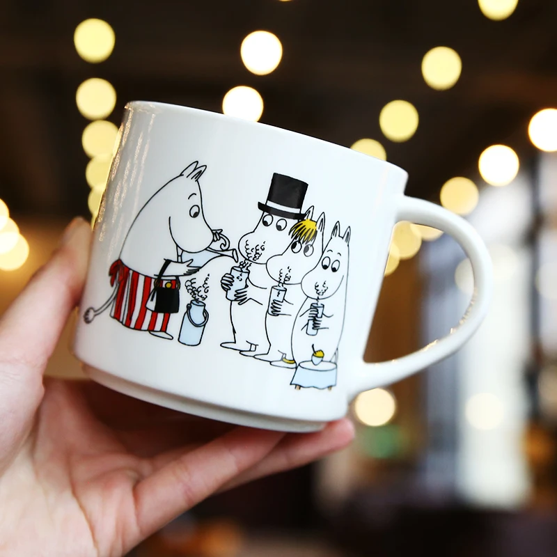 MOOMIN family, милая керамическая кружка Mumin, Кружка для кофе, напитков, чая, снорка, Снегурочка, Nipsu Muumi Snufkin, финская мультяшная молочная детская чашка для воды