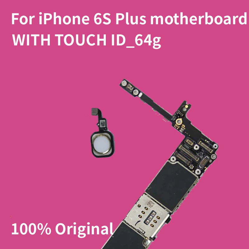

Logic Board 100% Tested For iPhone 6S Plus Motherboard With Touch ID 64g Original Unlocked iOS system