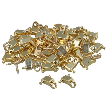 

Yibuy 100 x Golden Copper Electric Guitar Roller String Trees String Retainers
