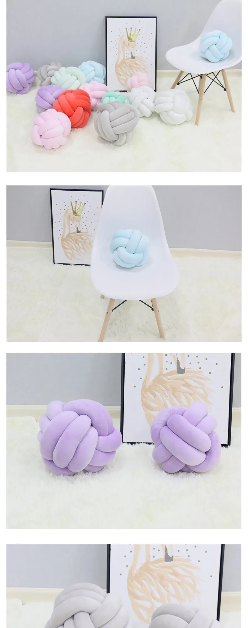 Favorito das Crianças Bebê Bumper Cama Colorido Bonito Decorações Interiores Ins Estilo Quatro Estações nó 6 Bebê bumper cama colorido bonito decorações Interiores