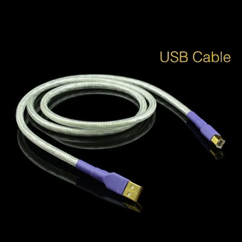 Hi Fi 4N 99.99% OFC USB тип A к Type B кабель толстый аудио с Shiled & алюминиевая фольга для ПК