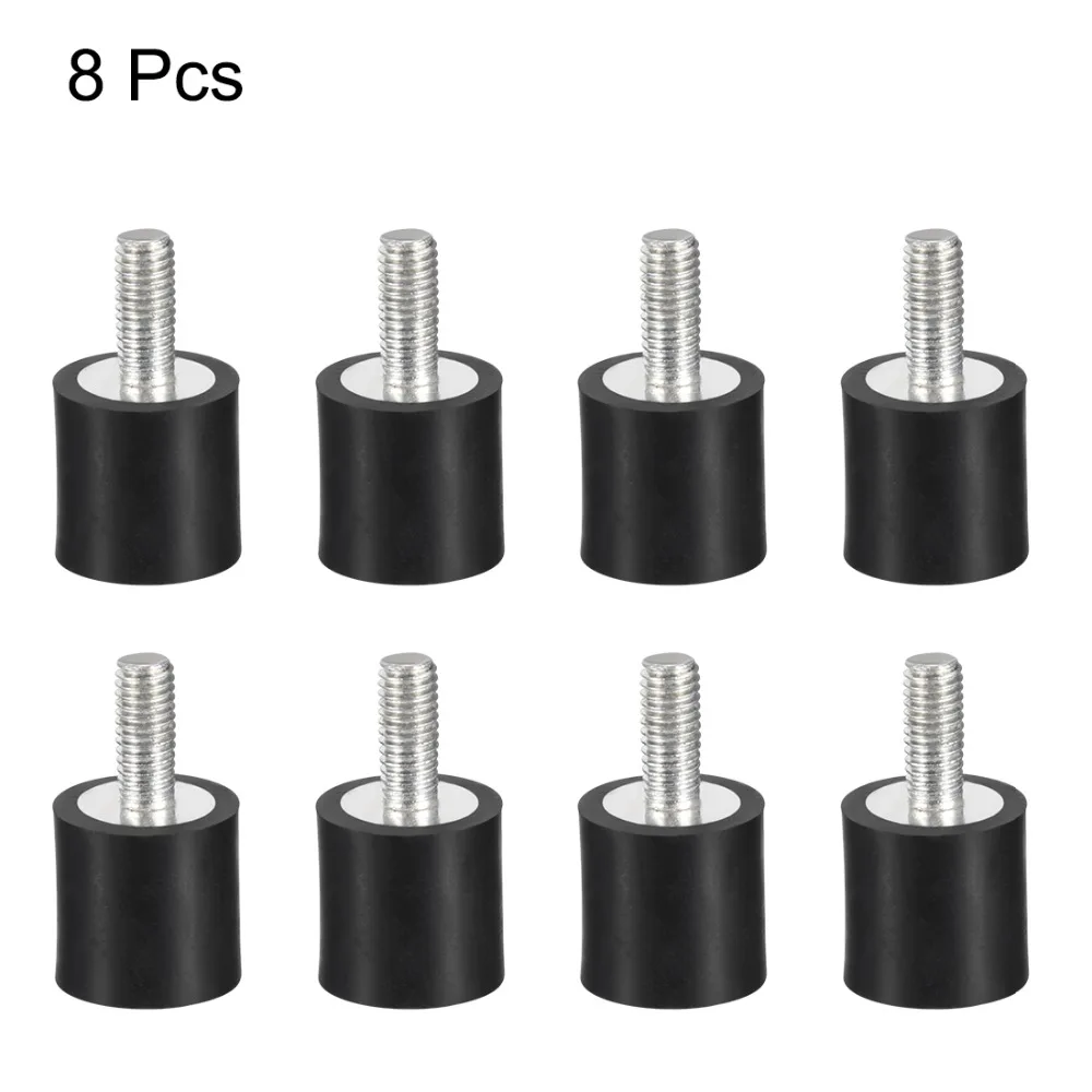 

UXCEL 8PCS Rubber Cylindrical Vibration Isolators Mounts Shock Absorber with Studs for Fitness Equipment Air Conditioning Etc