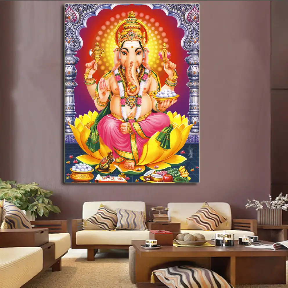 God Vinayagar Latest Pics Ganesha Full Lovely Hindu Poster