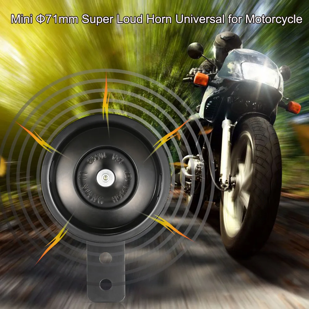 

New Mini 71mm 460HZ Super Loud Electric Metal Horn Waterproof 12V 105db Universal for Motorcycle