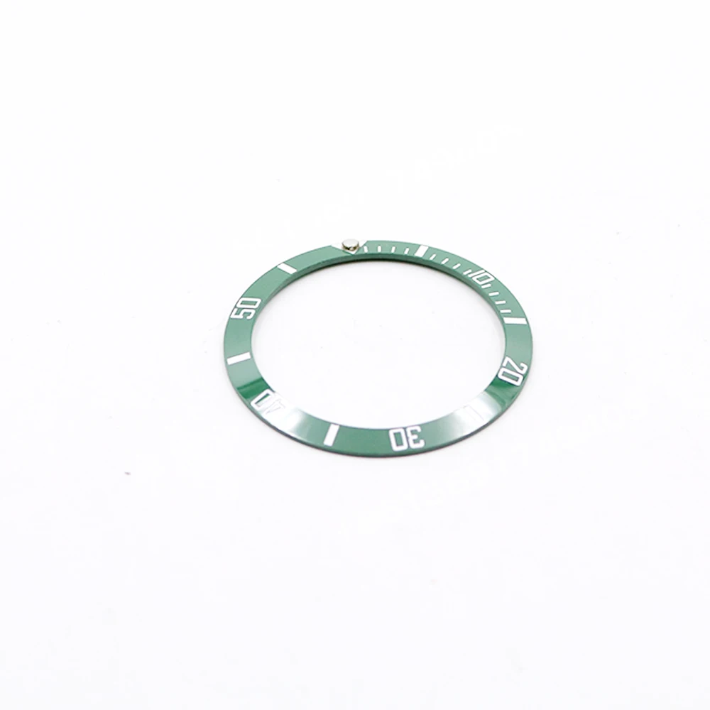 CARLYWET Wholesale Replacement Green With White Writings Ceramic Bezel 38mm Insert made for Submariner GMT 40mm 116610 LN