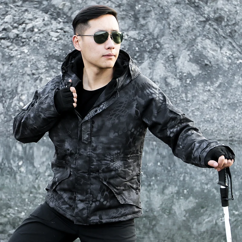 

2018 Mens Winter Jacket Military Waterproof Winderbreaker Warm Jacket Tactical Camouflage Hunting Clothing Army Outwear Coat Men