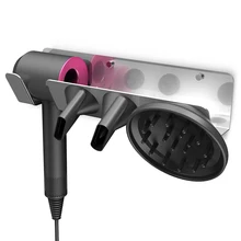 Wall Mount Holder, Aluminum Alloy Hanger Bracket for Dyson Supersonic Hair Dryer, Diffuser and Two Nozzles Wall Mount Holder, Aluminum Alloy Hanger Bracket for Dyson Supersonic Hair Dryer, Diffuser and Two Nozzles