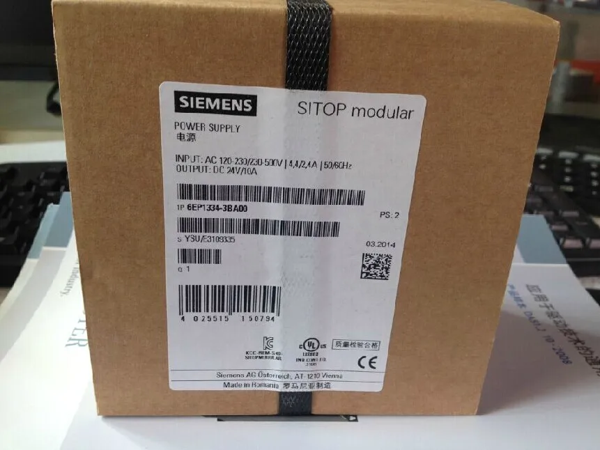SIEMENS NEW 6EP1-334-3BA00 SITOP PS STABILIZED POWER SUPPLY 24V DC 10A 