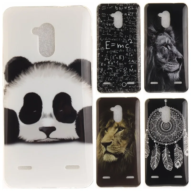 V7 Lite Vintage For Blade Phone Case ZTE V7Lite Personality Silicone Tiger Panda Floral Soft TPU Back Cover |
